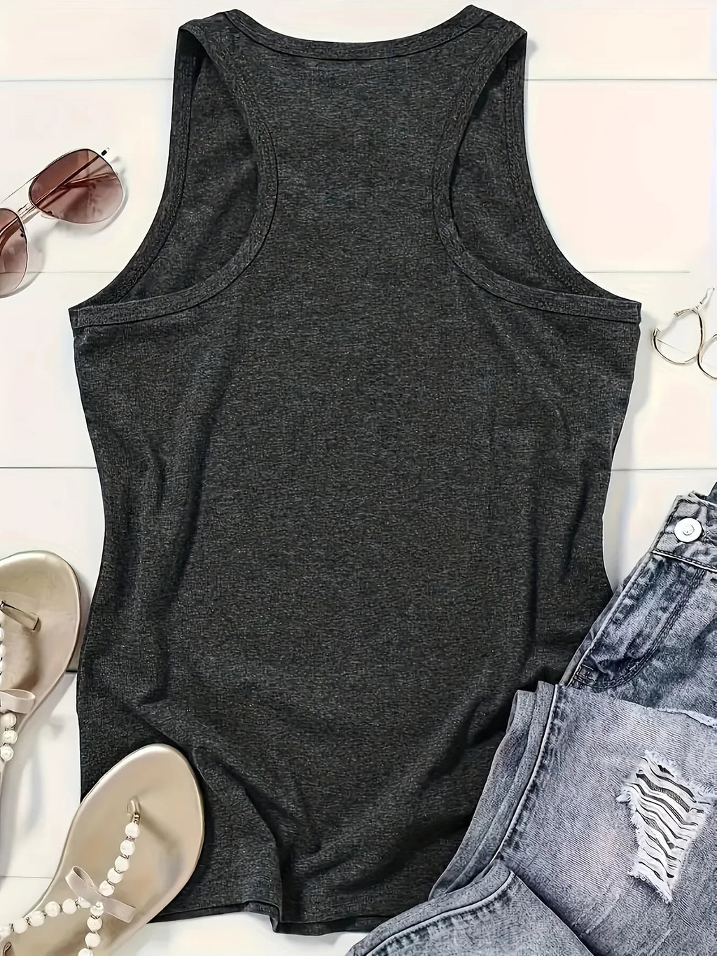 Bull Head Design Sleeveless top