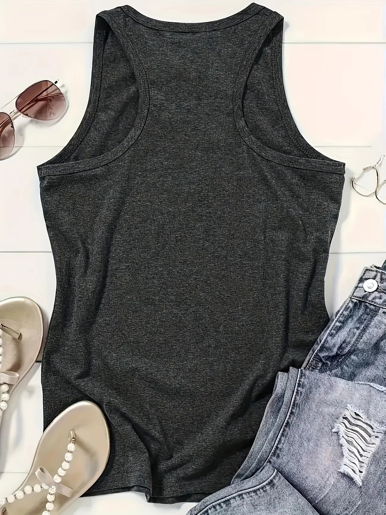 Bull Head Design Sleeveless top