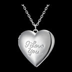 Photo Pendant Necklace Women's Silver Plated
