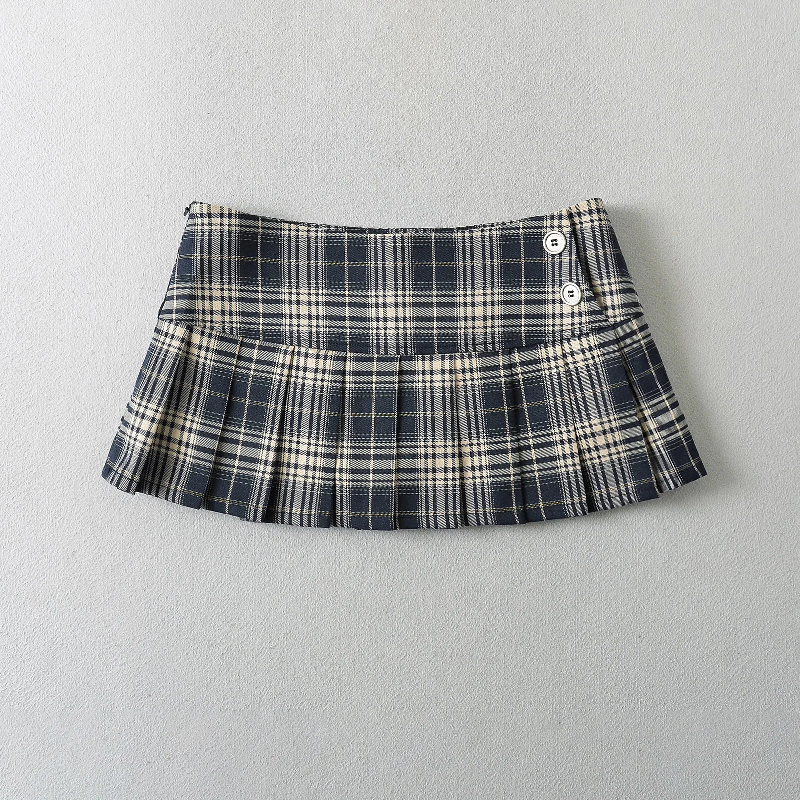 Plaid Pleated Skirt