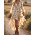 Boho Floral High Low Dress