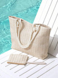 Straw Bag With Coin Purse