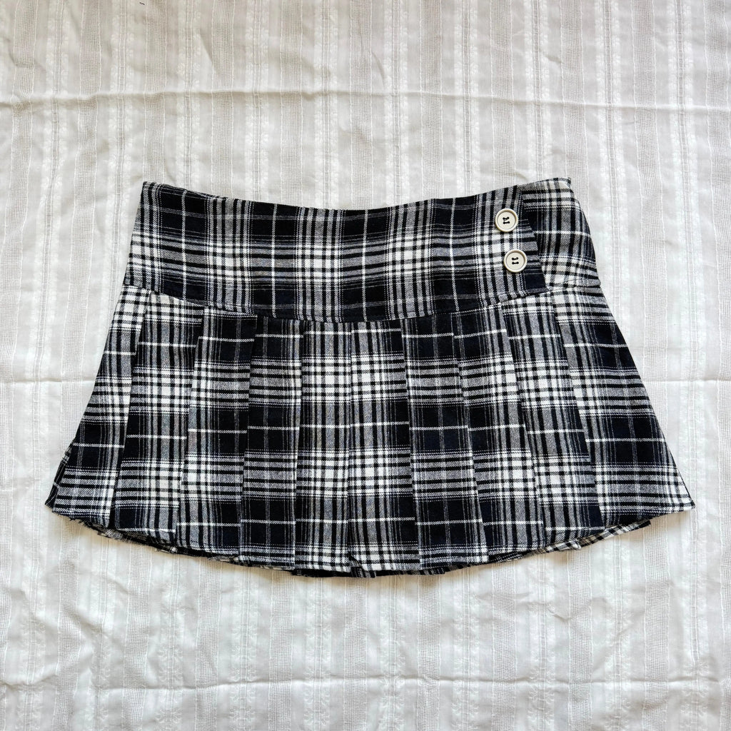 Plaid Pleated Skirt